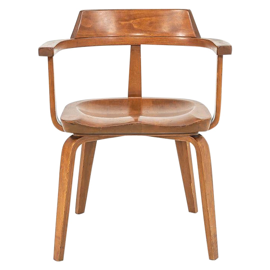1951 Bauhaus W199 Dining Arm Chair designed by Walter Gropius and Ben Thompson