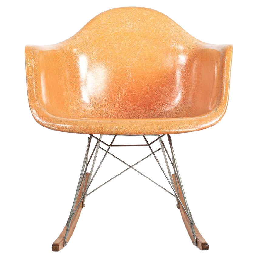 1953 Herman Miller Eames RAR Rocking Fiberglass Arm Chair w/ Shock Mounts