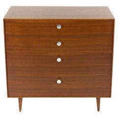 1954 George Nelson for Herman Miller Thin Edge Four Drawer Dresser in Walnut