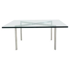 Table basse Barcelona des années 1960 par Mies van der Rohe pour Knoll and Gratz Industries