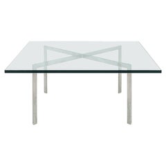 1960s Barcelona Stainless Coffee Table by Mies van der Rohe for Knoll w/ Marking