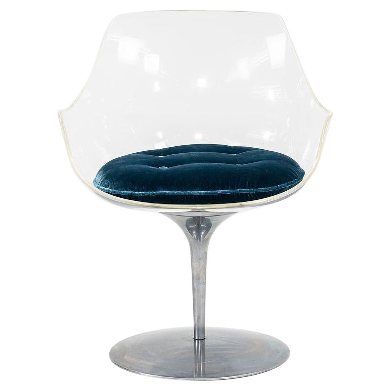 1960s Estelle & Erwine Laverne Champagne Dining / Arm Chair for Formes Nouvelles