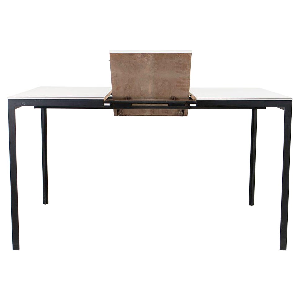 Années 1960 Florence Knoll Table de salle à manger à rallonge 34-49 pouces, modèle 310