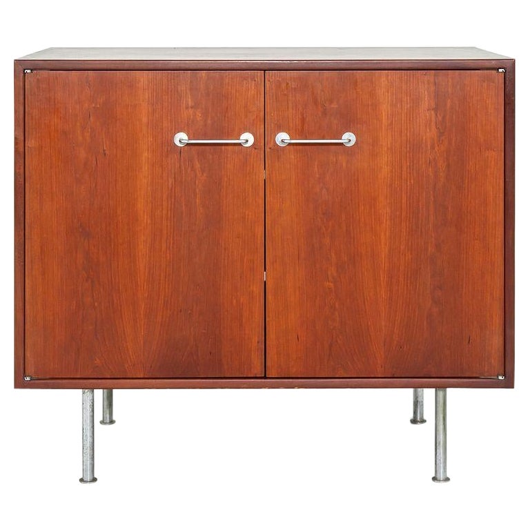 1960s Jens Risom Designs 2-Door Cabinet / Credenza in Walnut, Small