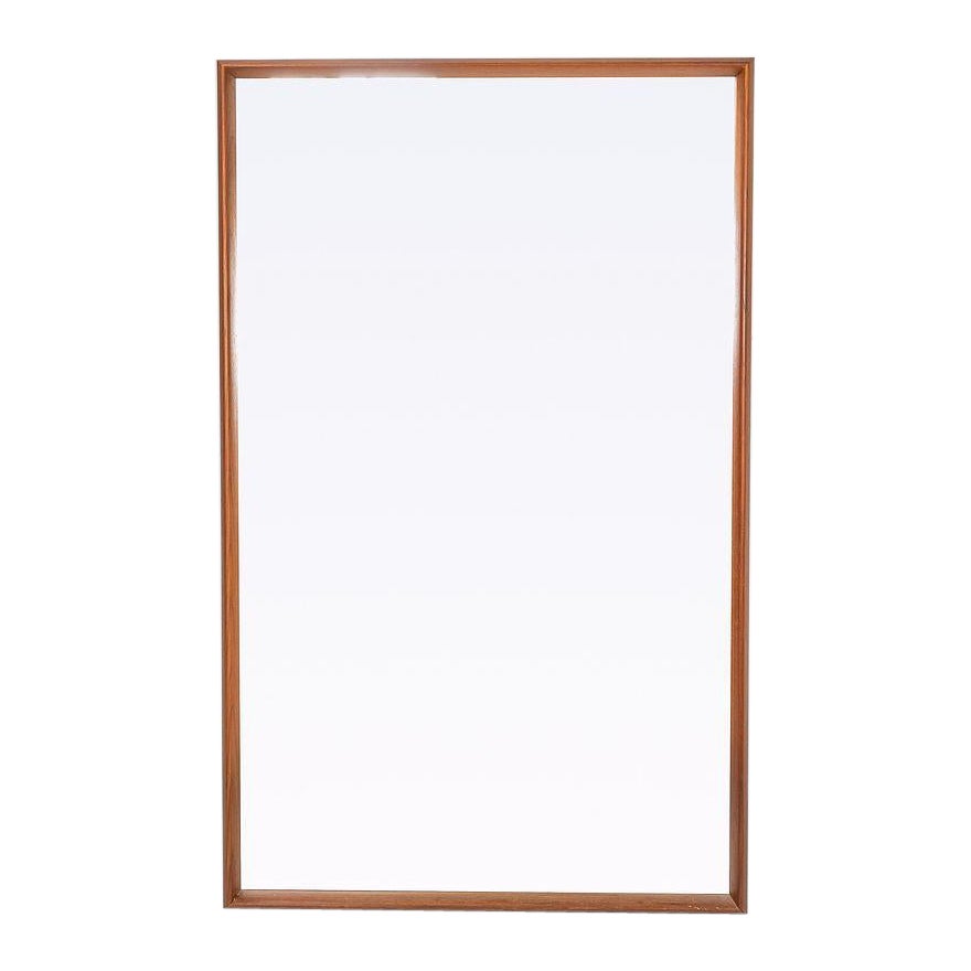 1960s Teak Rectangular Wall Mirror by Pedersen & Hansen for Viby J.