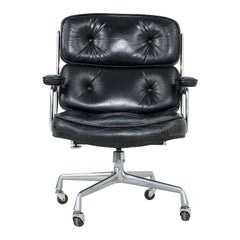 1968 Herman Miller Eames Time Life Executive Desk Chairs in Leather, 4-Star Base