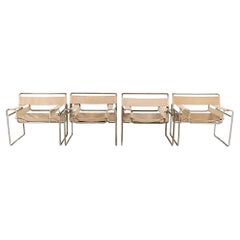 1960s Wassily Chairs by Marcel Breuer for Gavina / Knoll in Original Canvas