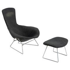 1961 Harry Bertoia for Knoll Bird Chair and Ottoman w/ Original Receipt