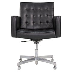 Silla de escritorio ejecutiva Knoll Cafiero de los años 70 con ruedas y base neumática, Model No. 187