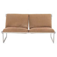 1970s Two-Seat Sling Sofa by Hannah Morrison for Knoll in Fabric and Aluminum