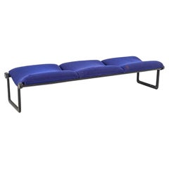 1970er Knoll Hannah Morrison Dreisitzige Sling Bench aus lila Stoff