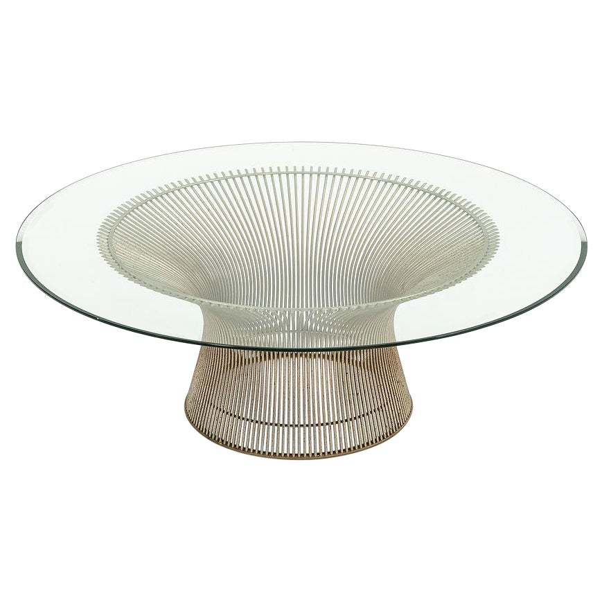 1970er Warren Platner für Knoll Stahl-Couchtisch, Modell 3714T