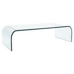 1973 Curved Glass Ponte Coffee Table by Angelo Cortesi for Fiam Italia