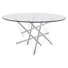 1980s Model 714 Tensegrity Chromed Steel Coffee Table by Theodore Waddell