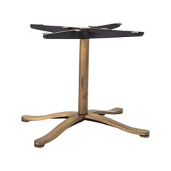 1980s Nicos Zographos Solid Bronze Oval / Rectangular Alpha Dining Table Base