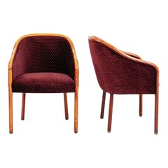 1982 Ward Bennett for Brickel Associates Bankers Chair in Lacquered Ash & Mohair