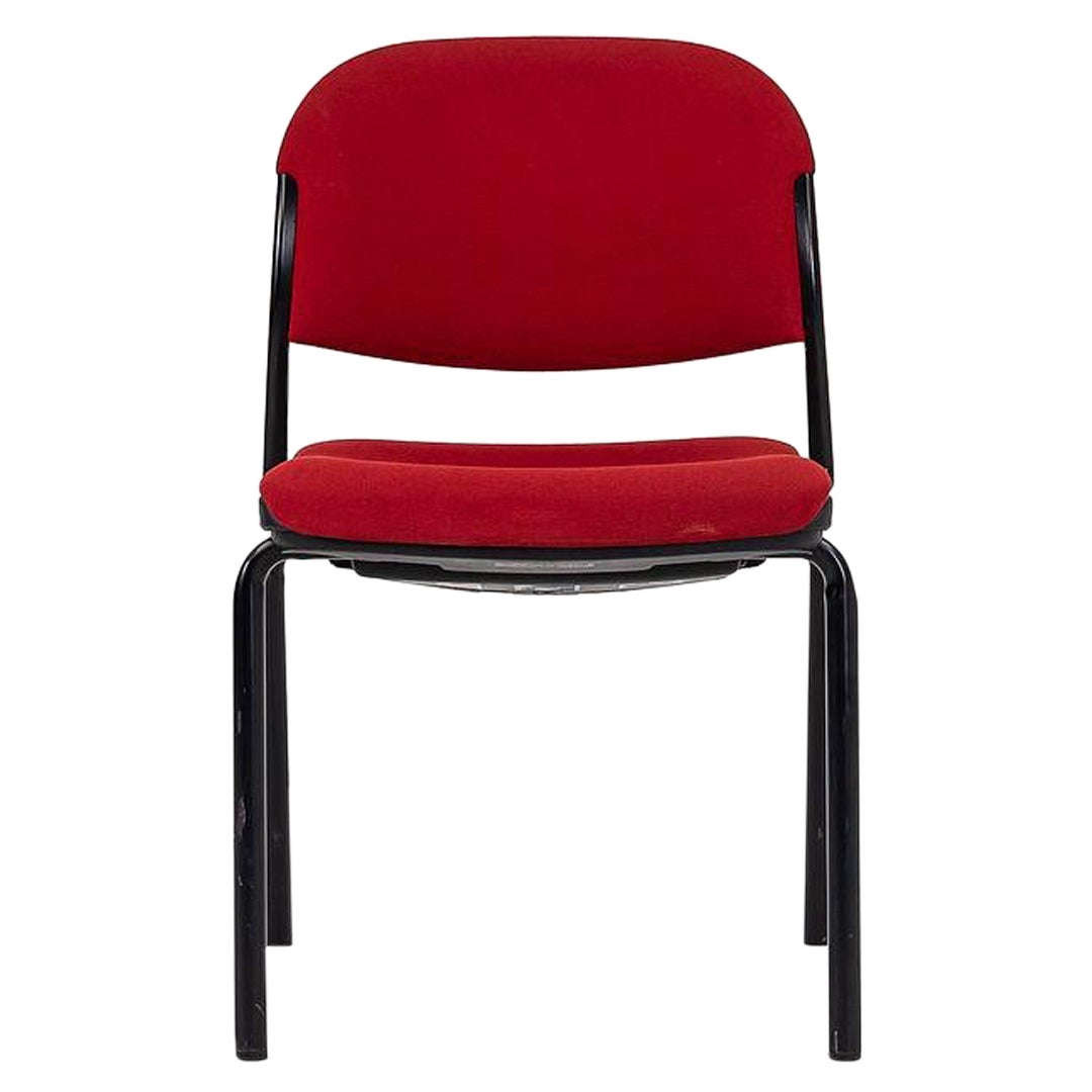 Chaises empilables Torsion 1985 de Giancarlo Piretti en tissu rouge