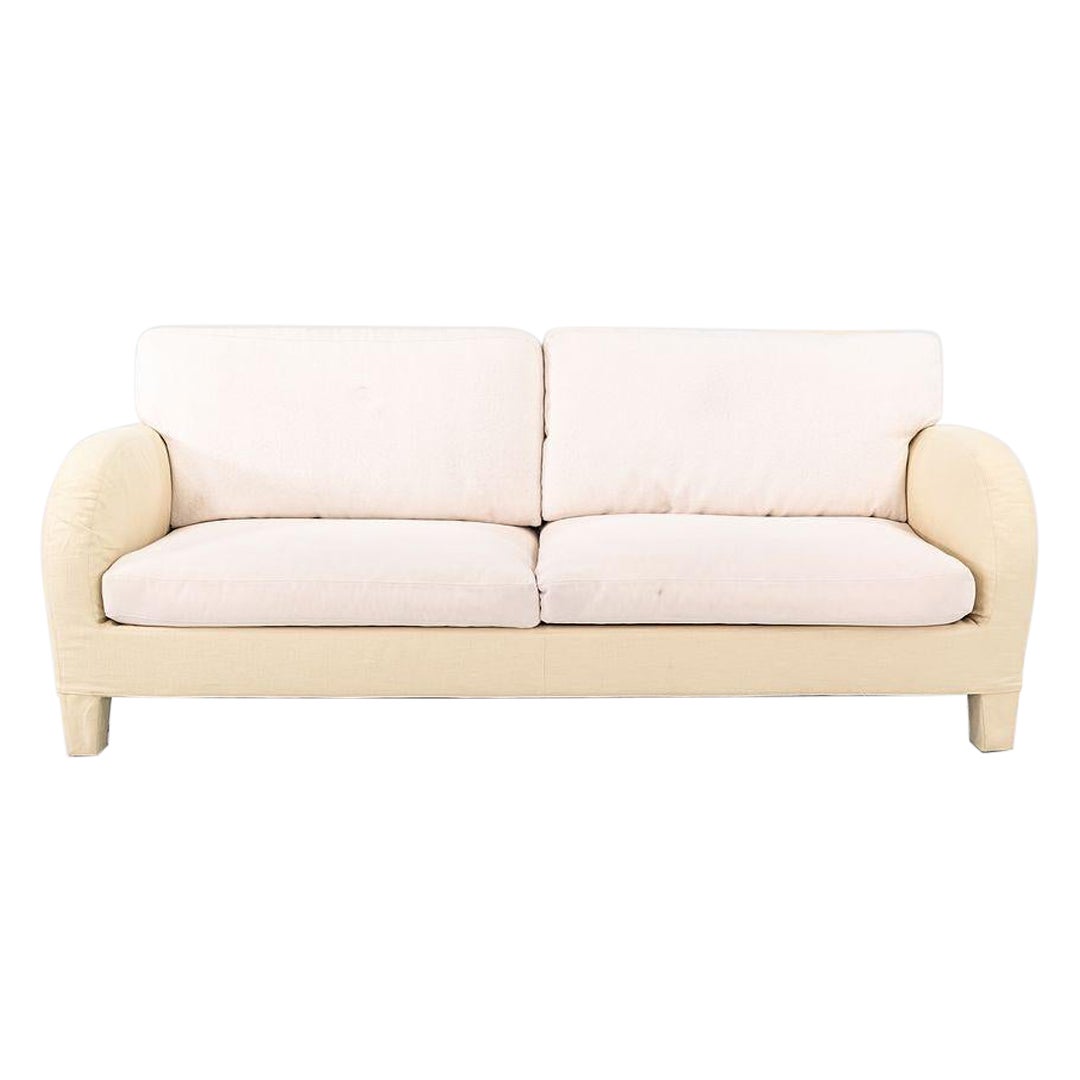 1990s Antonio Citterio for B&B Italia Cina Two Seat Sofa in Cream Fabric