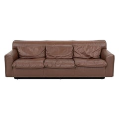 Canapé trois places Heli des années 1990 en cuir Brown par Otto Zapf pour Knoll International