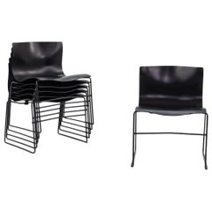 1998 Knoll Taschentuchstühle von Massimo & Lella Vignelli in Schwarz