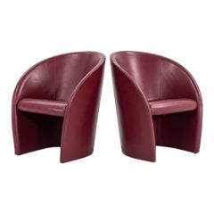 1999 Pair of Intervista Easy Lounge Chairs by Lella and Massimo Vignelli