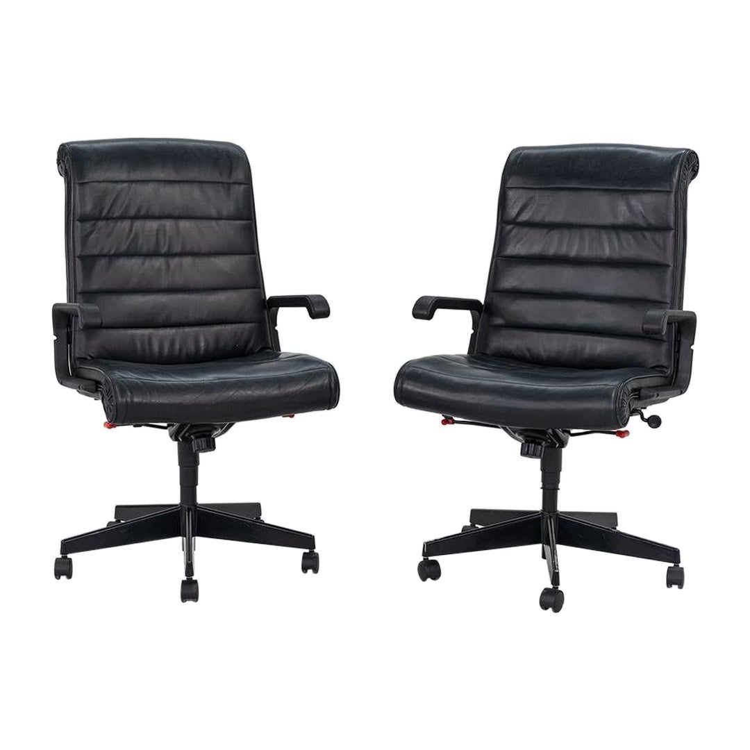 1999 Richard Sapper for Knoll Executive Desk Chair in Leather 12x Available
