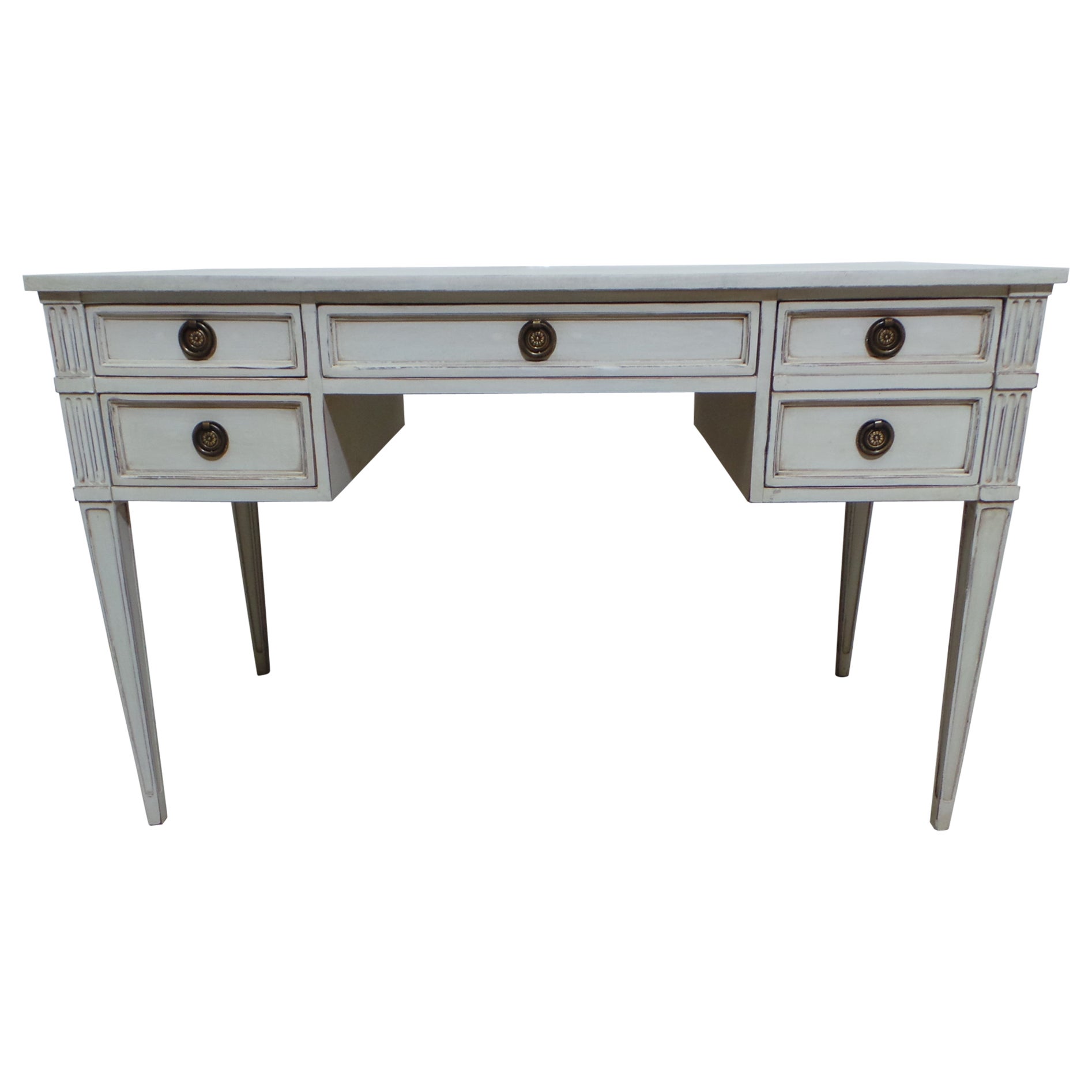 Gustavian Style Unique 5 Drawer Desk