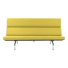 2006 Herman Miller Compact Sofa by Ray and Charles Eames with New Yellow Fabric