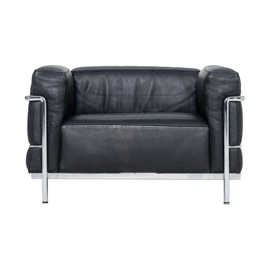 2006 Le Corbusier Jeanneret Perriand Cassina LC3 Sillones Club Lounge de cuero