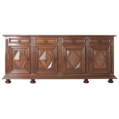 French Early 20th Century Louis XIII Style Oak Enfilade
