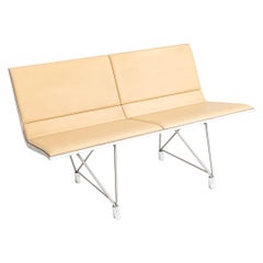 2010s 2-seater Aero Sofa / Bench by Lievore Altherr Molina for Sellex in Tan