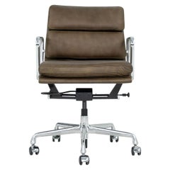 2010s Herman Miller Eames Soft Pad Management Desk Chair in Leather w/ Pneumatic
