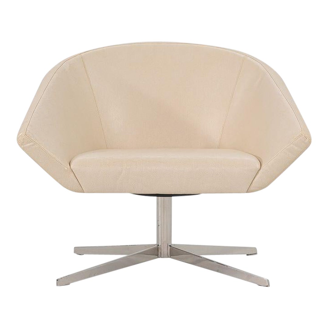 2011 Remy Lounge Chairs by Jeffrey Bernett for Bernhardt Design in Cream Leather