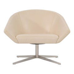 2011 Remy Lounge Chairs by Jeffrey Bernett for Bernhardt Design in Cream Leather