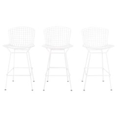 2011 Harry Bertoia per Knoll Sgabelli da bar in bianco, Model 428C, 9x Disponibile