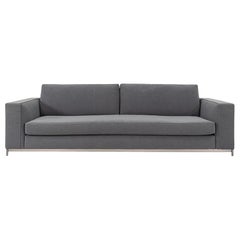 2011 Minotti Williams Three Seat Sofa by Rodolfo Dordoni in Grey Fabric