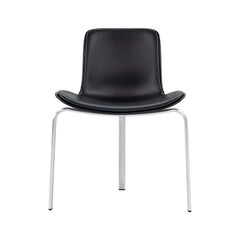 2012 Poul Kjaerholm PK8 Dining Chairs in Leather and Brushed Aluminum