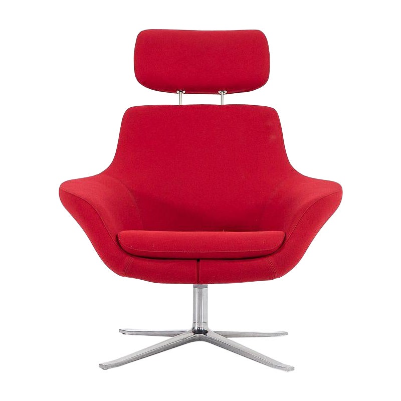 2013 Bob Swivel Lounge Chair in Red by Pearson Lloyd for Coalesse 2x Available