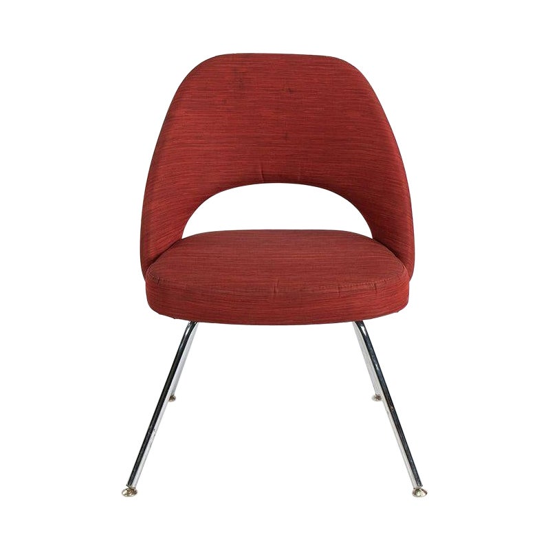 2014 Eero Saarinen for Knoll Executive Side Chair Model 72C in Red Fabric