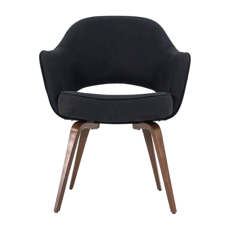 2015 Eero Saarinen for Knoll Executive Dining Arm Chair in Fabric w/ Oak Legs