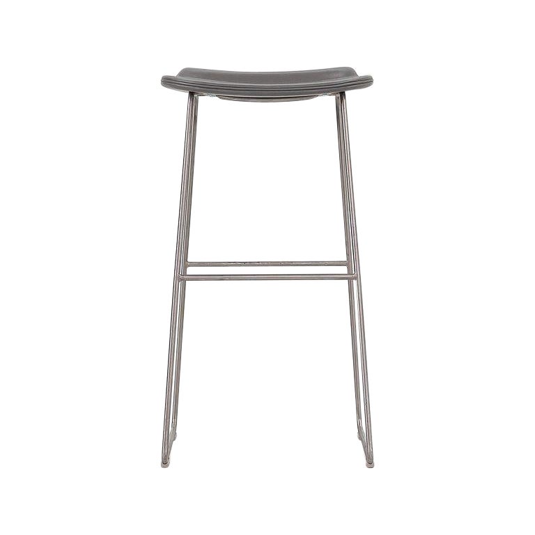 2015 Hi-Pad Bar Stools by Jasper Morrison for Cappellini in Grey Leather