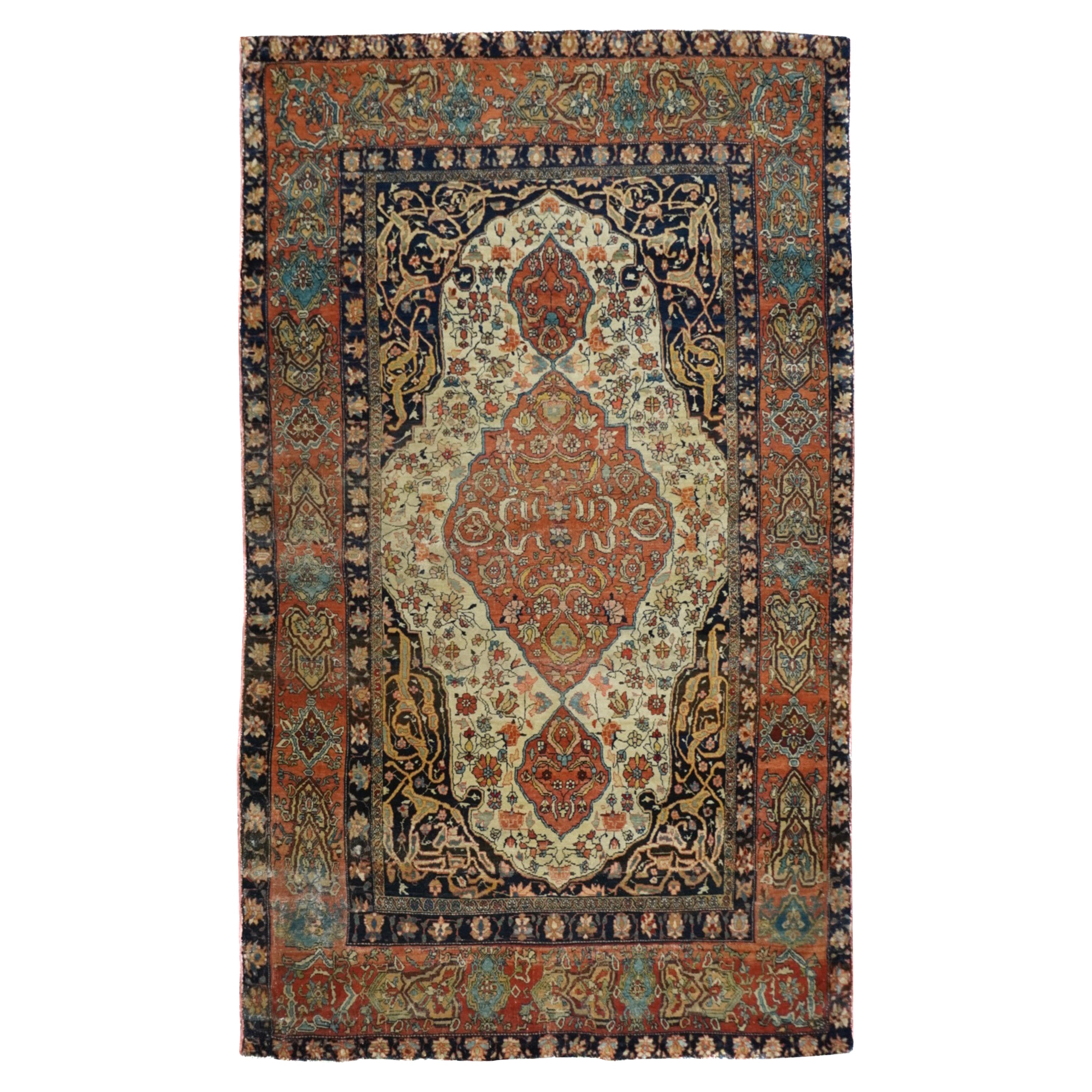 Antique Farahan Sarouk Rug 4'0" x 6'10''