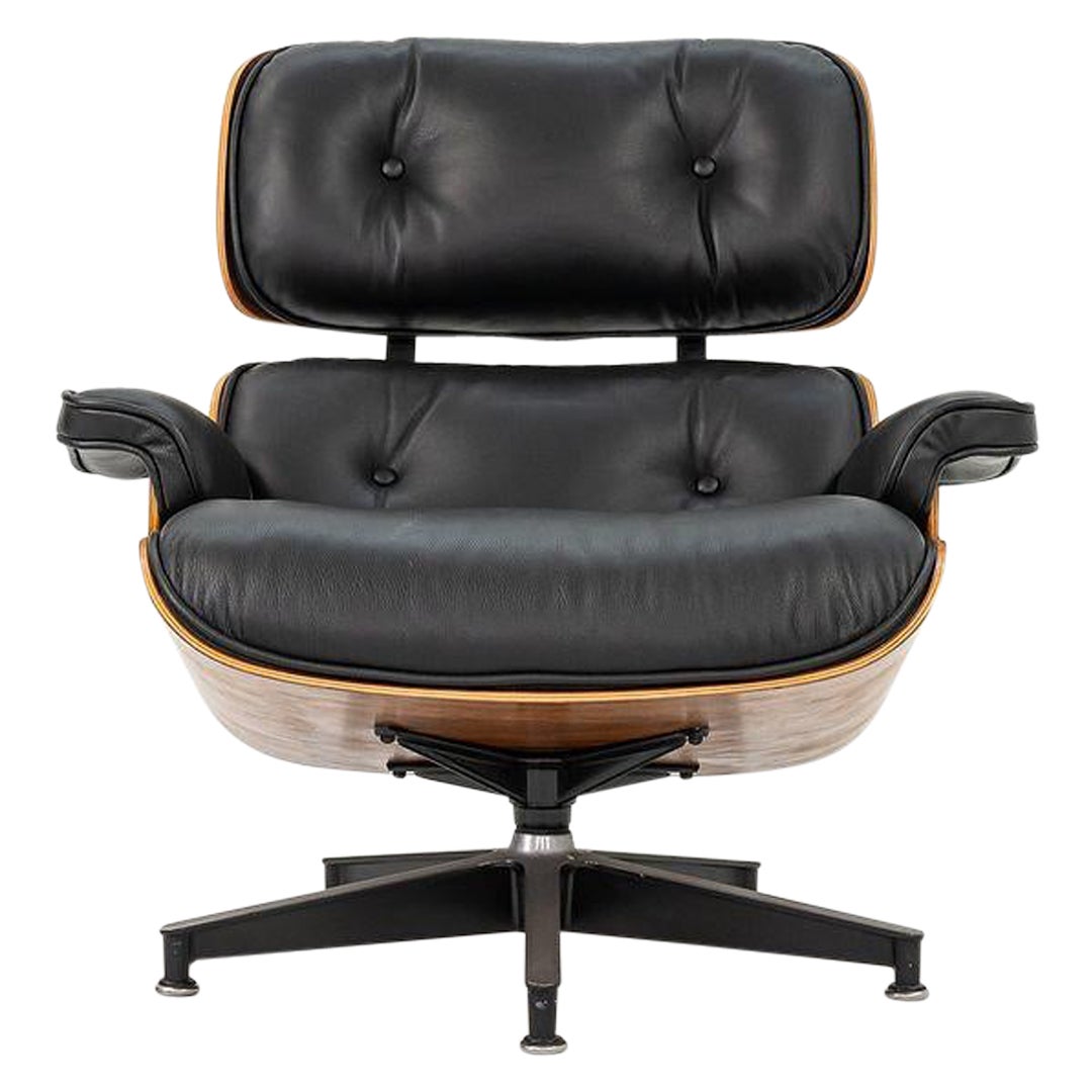 C. 1990 Herman Miller Eames Lounge Chair & Ottoman in Rosewood w/ Cushion