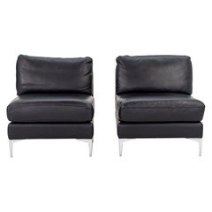 C. 2016 Pair of Giuseppe Nicoletti for Design Within Reach Armless Lounge Chairs