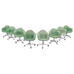 Set of Eight 1967 Herman Miller Eames PACC Armshell Chairs in Fiberglass