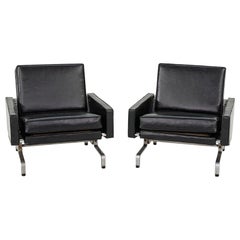 Coppia di poltrone Poul Kjaerholm Christensen PK31 Easy Lounge Chair in pelle del 1960