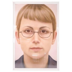 Peinture de portrait à grande échelle encadrée Till Freiwald, 60x90 pouces