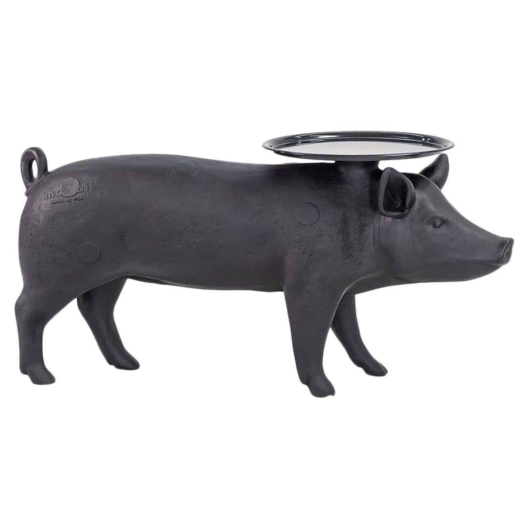 2022 Front Design Studio for Moooi Pig Side / End Table in Black For Sale