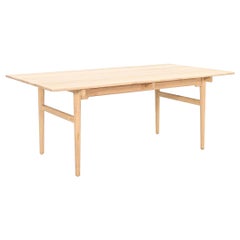 2022 Carl Hansen CH327 Dining Table by Hans Wegner in Oak with 2 Grey Leaves