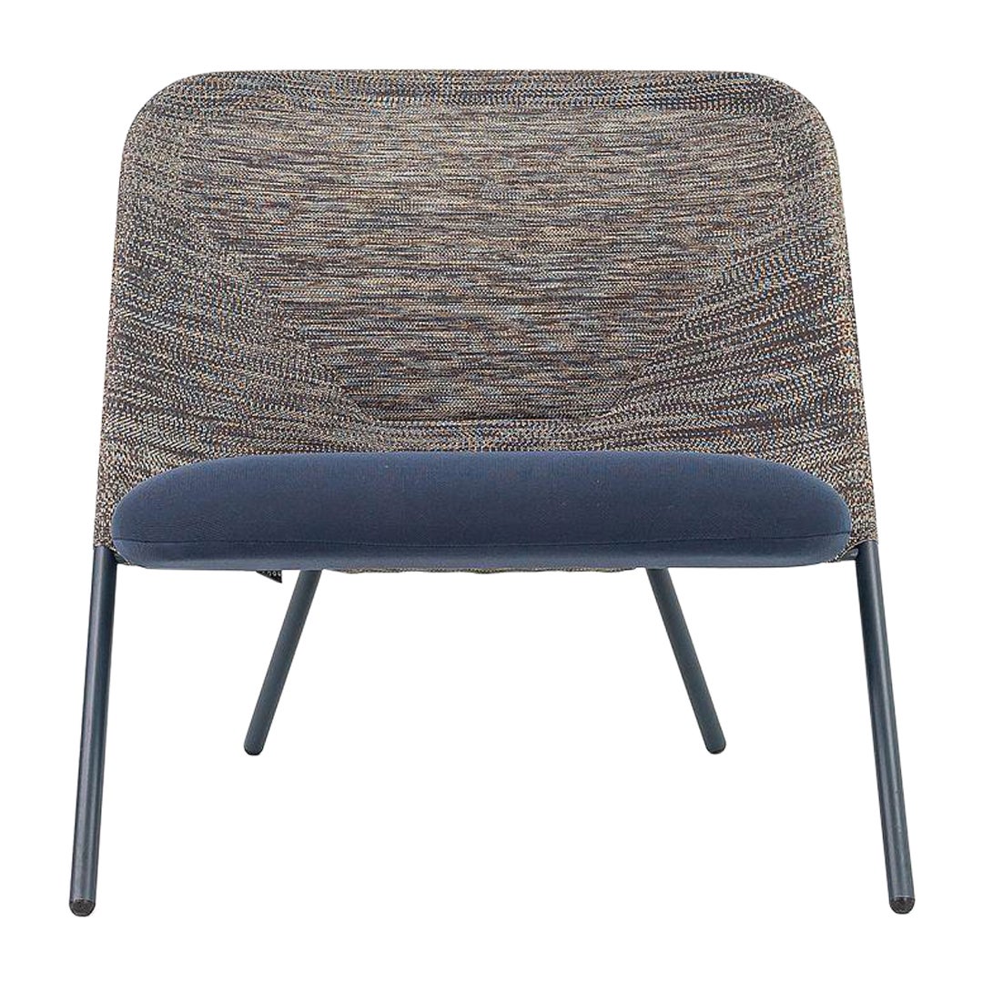 2022 Jonas Forsman for Moooi Chaise longue à maille 3D en bleu gris en vente